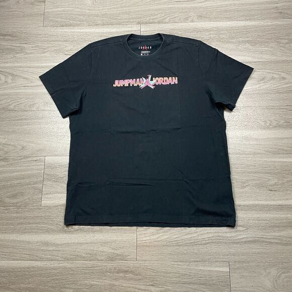 Jordan Shirt Mens Extra Large Black Jumpman Basketball Short Sleeve - Picture 1 of 10
